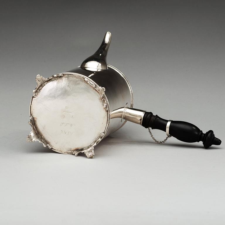 KAFFEKANNA, silver, Anders Fornholm, Stockholm 1791. Gustaviansk.