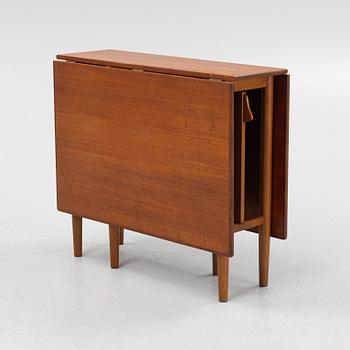 A teak gate-leg table, Scandinavian Modern, 1950's.