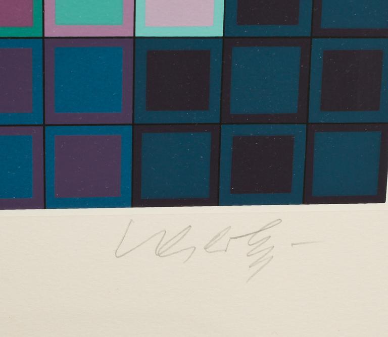 VICTOR VASARELY, färgserigrafi, sign o numr.