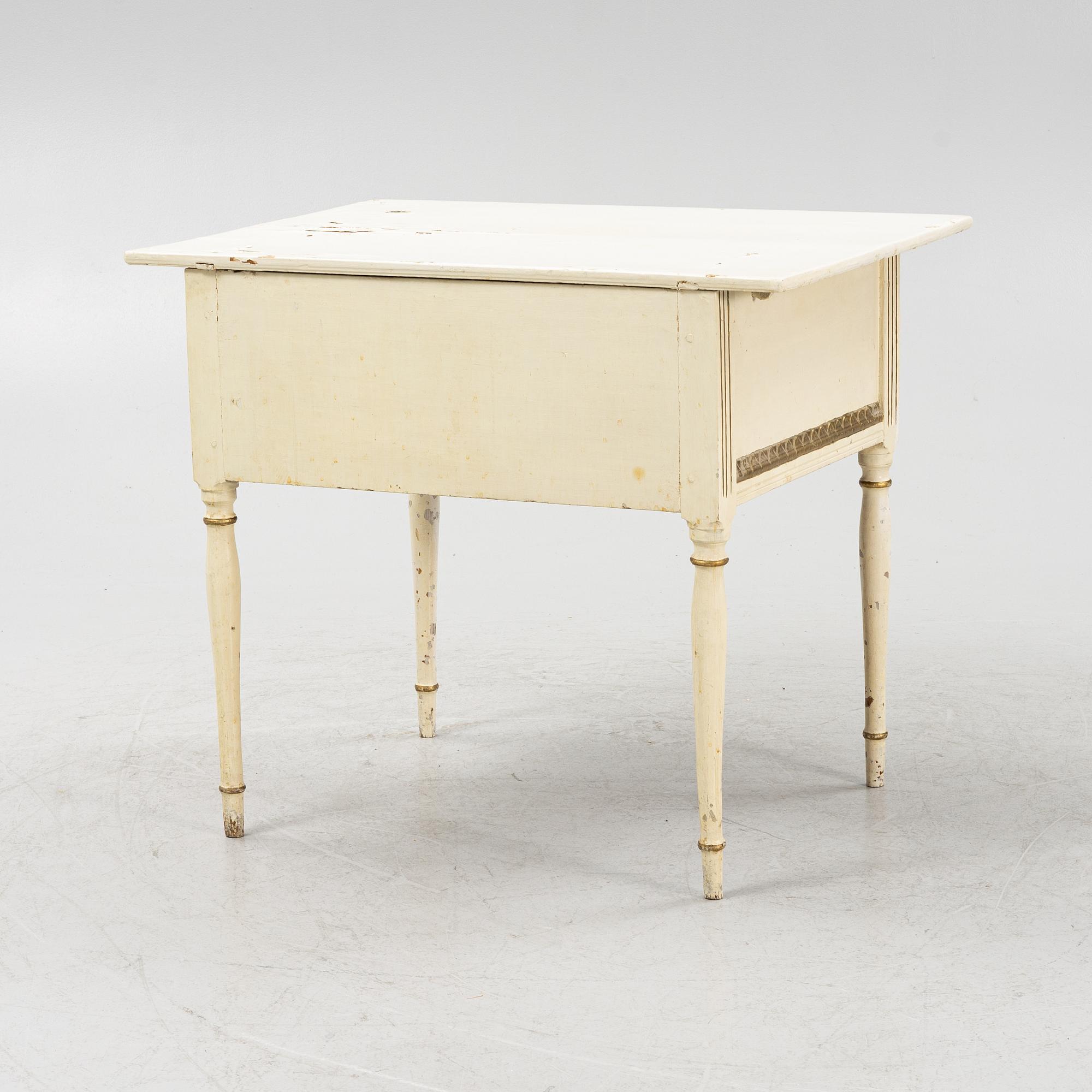 A Gustavian style table, 19th Century.