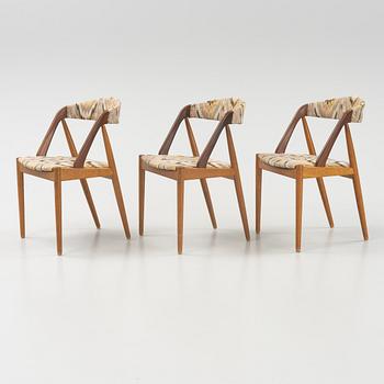 Three teak and oak chairs, Sweden, 1950's/60's.