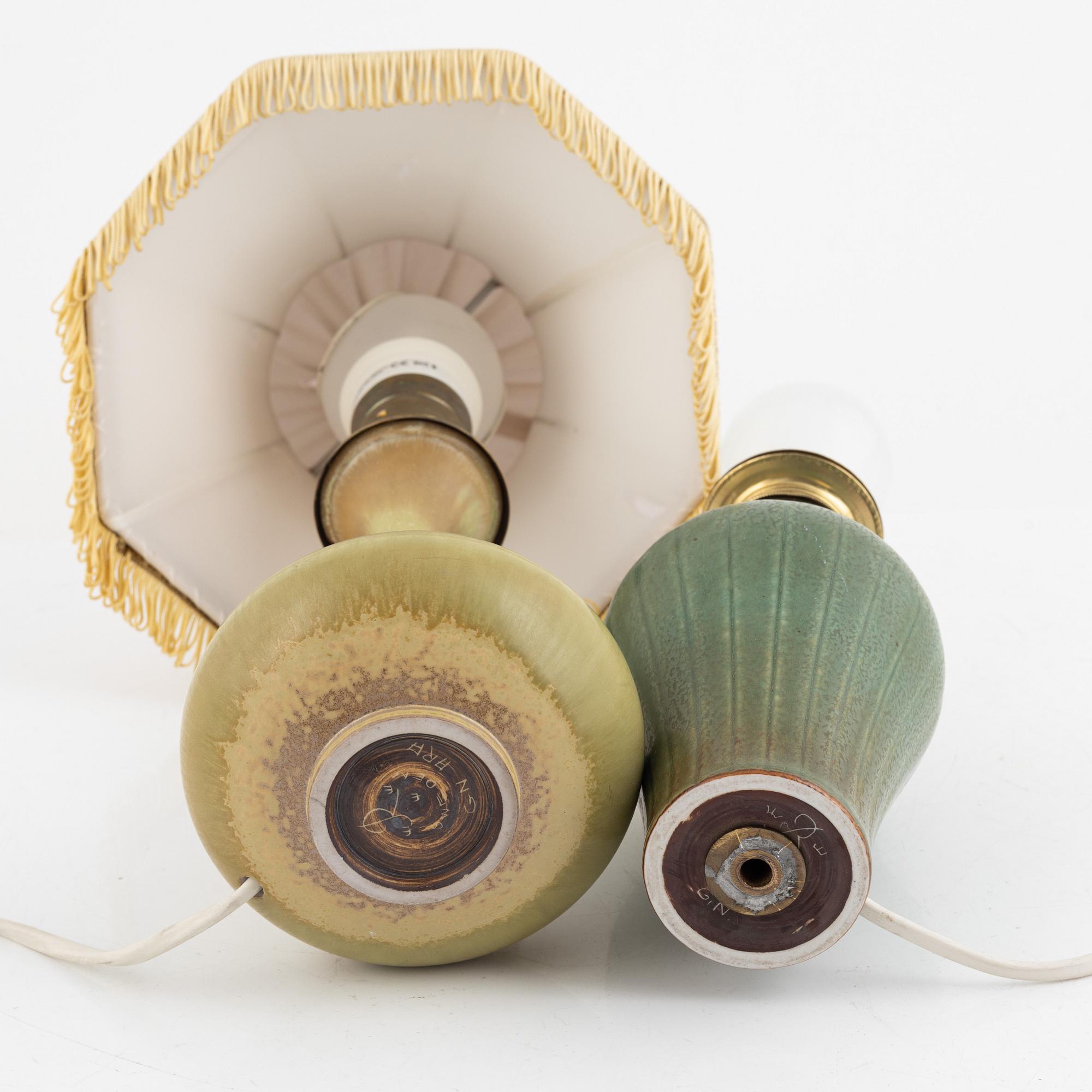 Gunnar Nylund, 6 pieces, stoneware, circa mid-20th century.