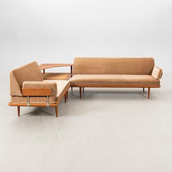 Peter Hvidt & Orla Mølgaard Nielsen, sofa group, 3 pcs "Minerva" for France & Son, Denmark, 1960s.