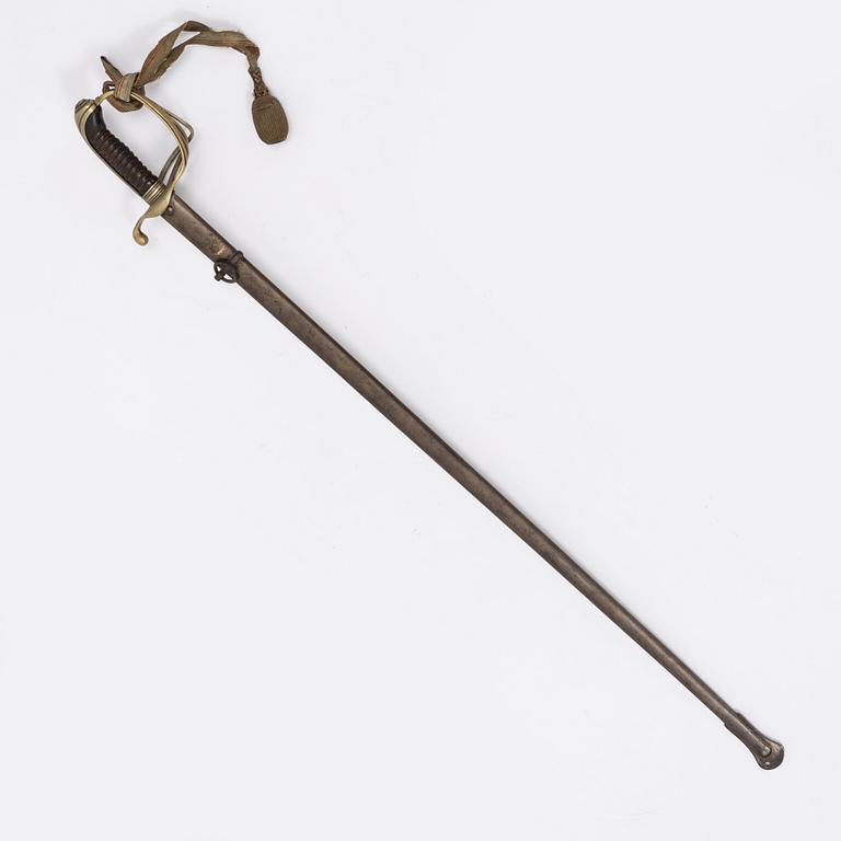 A 19th Century sabre with scabbard.