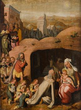 Flemish school 16th/17th Century. The adoration of the magi.