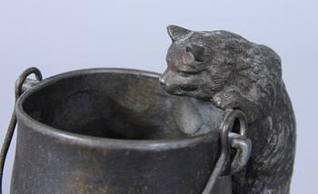 BORDSDEKORATION, patinerad zink, 1800-talets andra hälft.