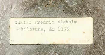 SKÅLFAT, tenn, Gustaf Frederic Wigholm (1804-1849), Eskilstuna, 1833.