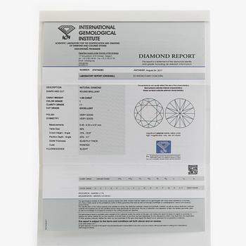 Collier, enstenshänge med briljantslipad diamant.