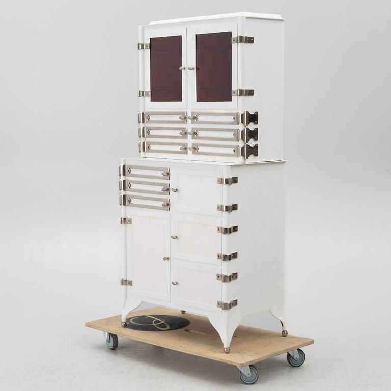 Dentist's cabinet, circa the mid-20th century.