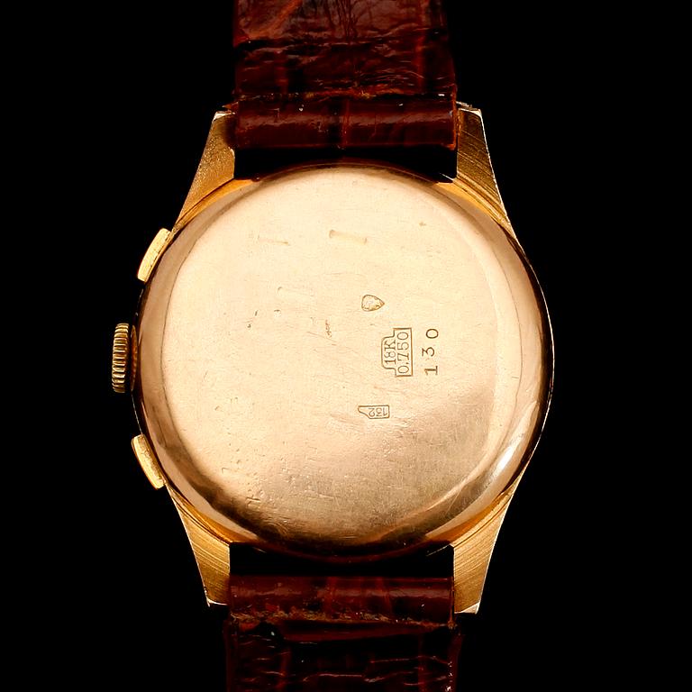HERRARMBANDSUR, 18 k guld, Mundus, Chronographe.