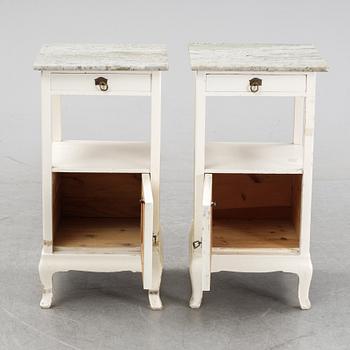 A pair of early 20th century bedside tables.