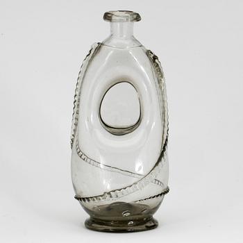 KLUCKAFLASKA, glas, 1700/1800-tal.