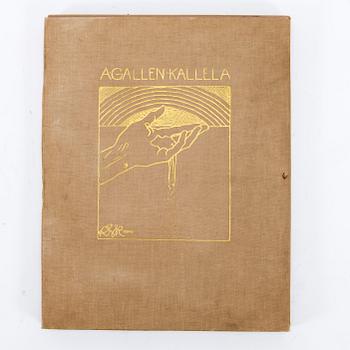 AKSELI GALLEN-KALLELA, mapp med heliogravyrer, 21 st, Werner Söderström Aktiebolag 1912.