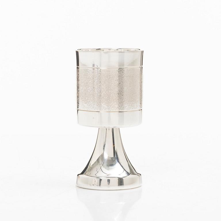 A set of twelve Swedish sterling silver cups, mark of Alton Guldvaru Ab, Falköping 1981.
