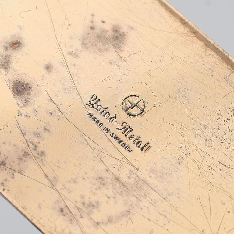 MÄSSINGSFÖREMÅL, 4 delar, bl a Ystad-Metall, 1900-talets andra hälft.