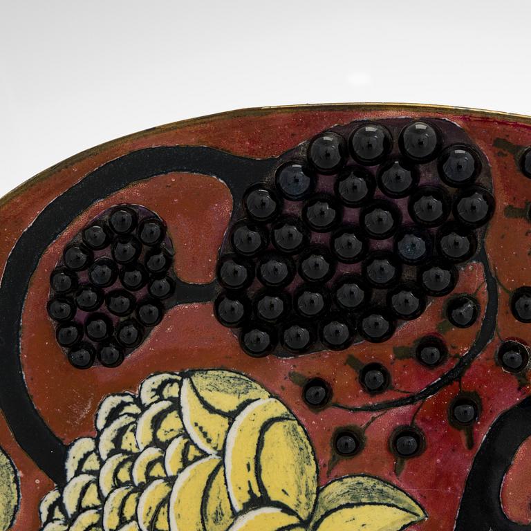 Birger Kaipiainen, Decorative dish, stoneware, signed Kaipiainen Arabia.