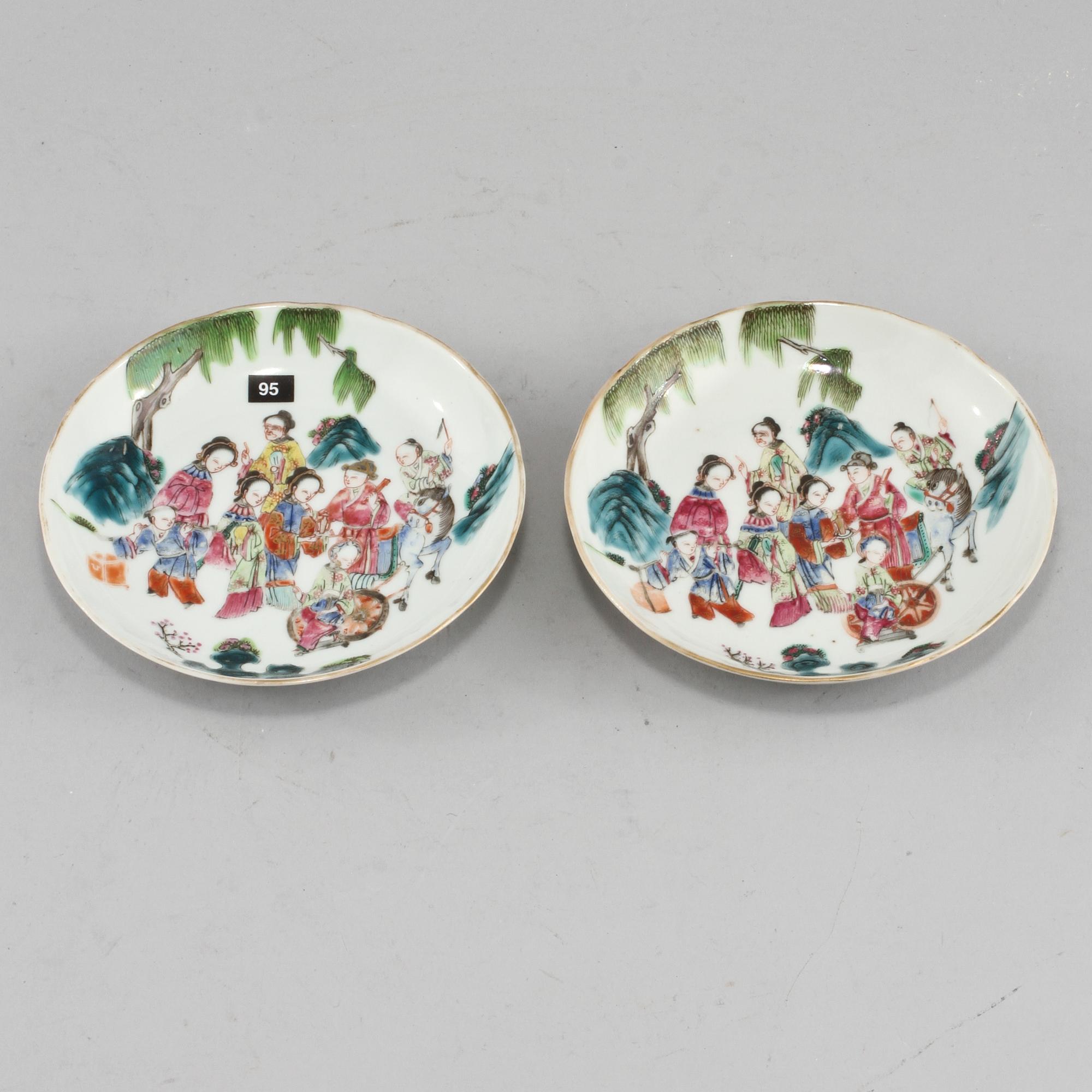 FAT, ett par, porslin, Kina, troligen 1800-tal.