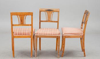 STOLAR, 5 st. Empire. Nils Andersson Lindome, 1800-talets början.