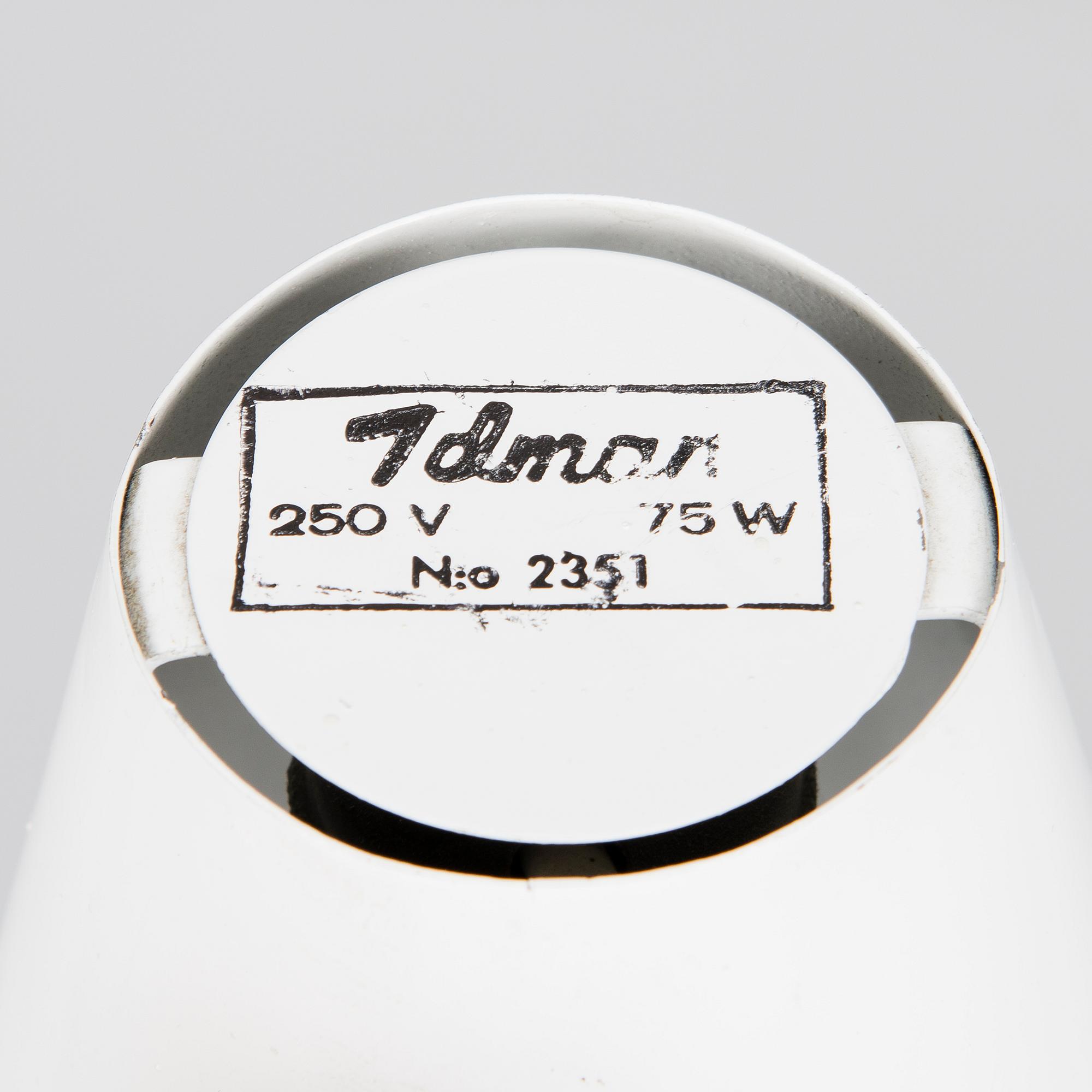 PAAVO TYNELL, A PAIR OF WALL LIGHTS. Model 2351. Marked Idman, 1950s.