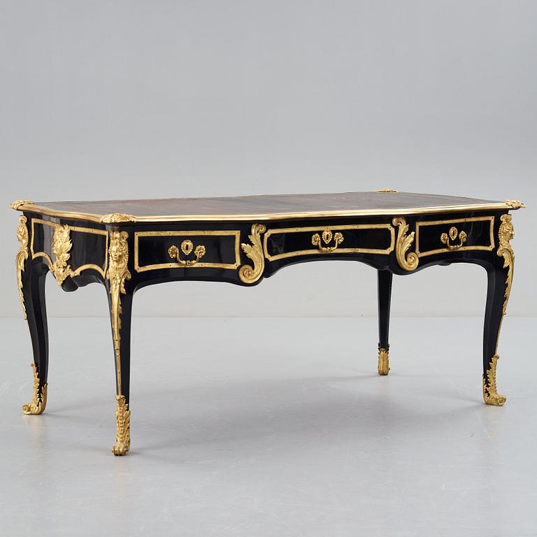 A Régence and style, Ormolu - Mounted Bureau Plat, 18th century and later.