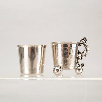 BÄGARE 2 st silver 1700-tal.