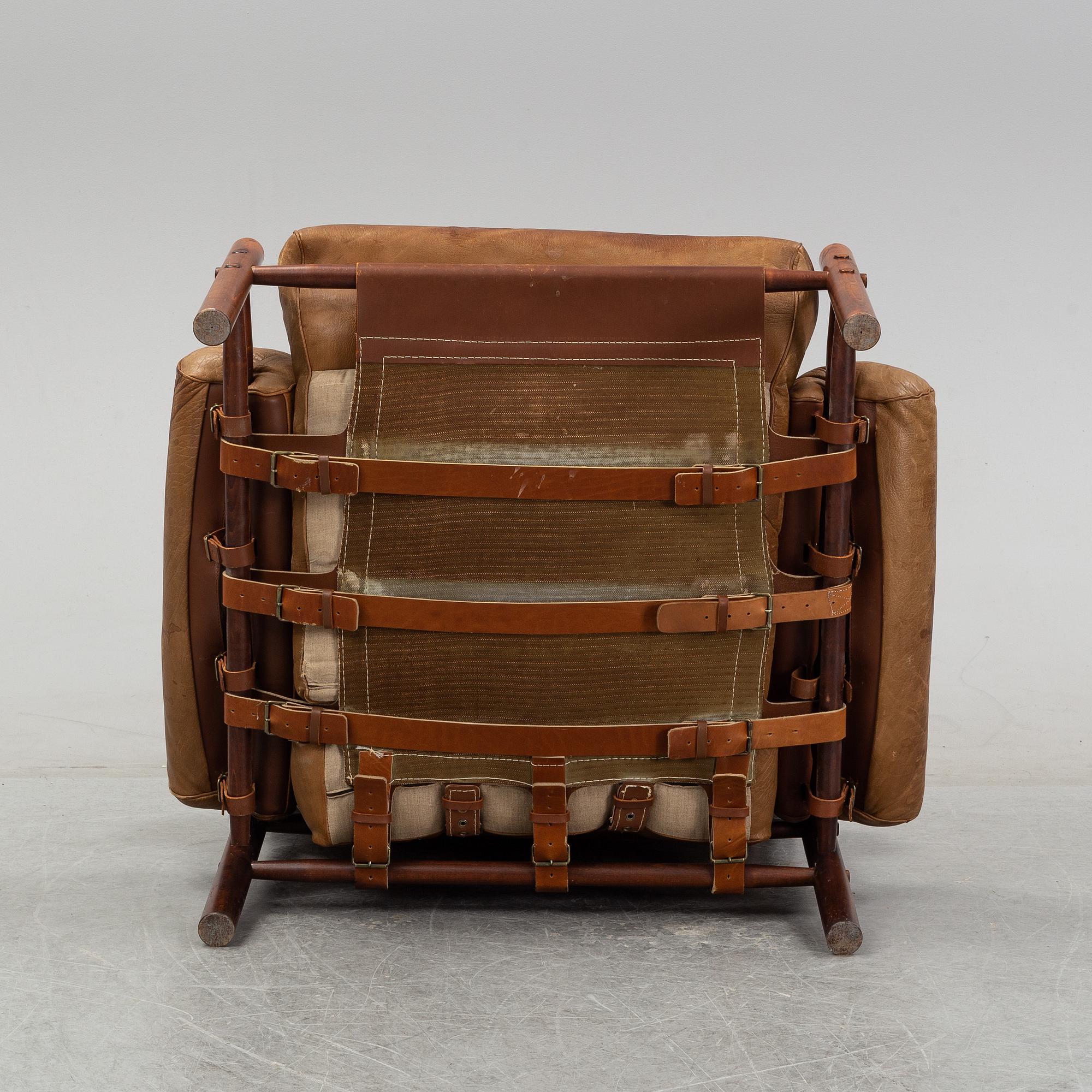 Arne Norell, an 'Inca' stained beech easy chair, Norell Möbel AB, 1970's.