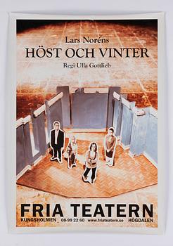 Theater posters, 4 pcs, Lars Norén.