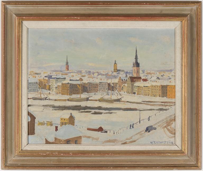 GUNNAR ZETTERSTRÖM, olja på pannå, signerad.