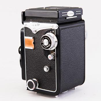 Set of five cameras, with accessories, 1920-50-tal.