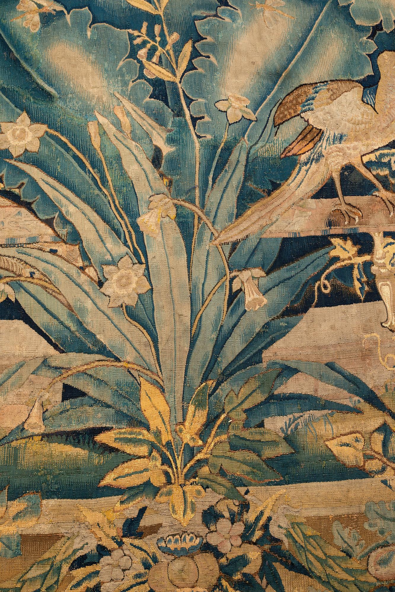 A tapestry, "Feuilles de choux", tapestry weave, third quarter 16th century, Flanders, probably Audenarde.