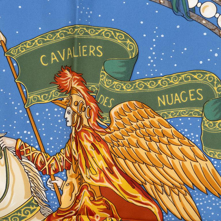 Hermès, scarf, "Cavaliers des Nuages".