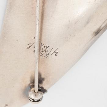 Viggo Wollny, broscher 3 st, sterlingsilver, Jammik, Danmark.