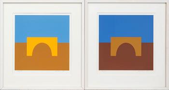 KG Nilson, litografier, 2 st.