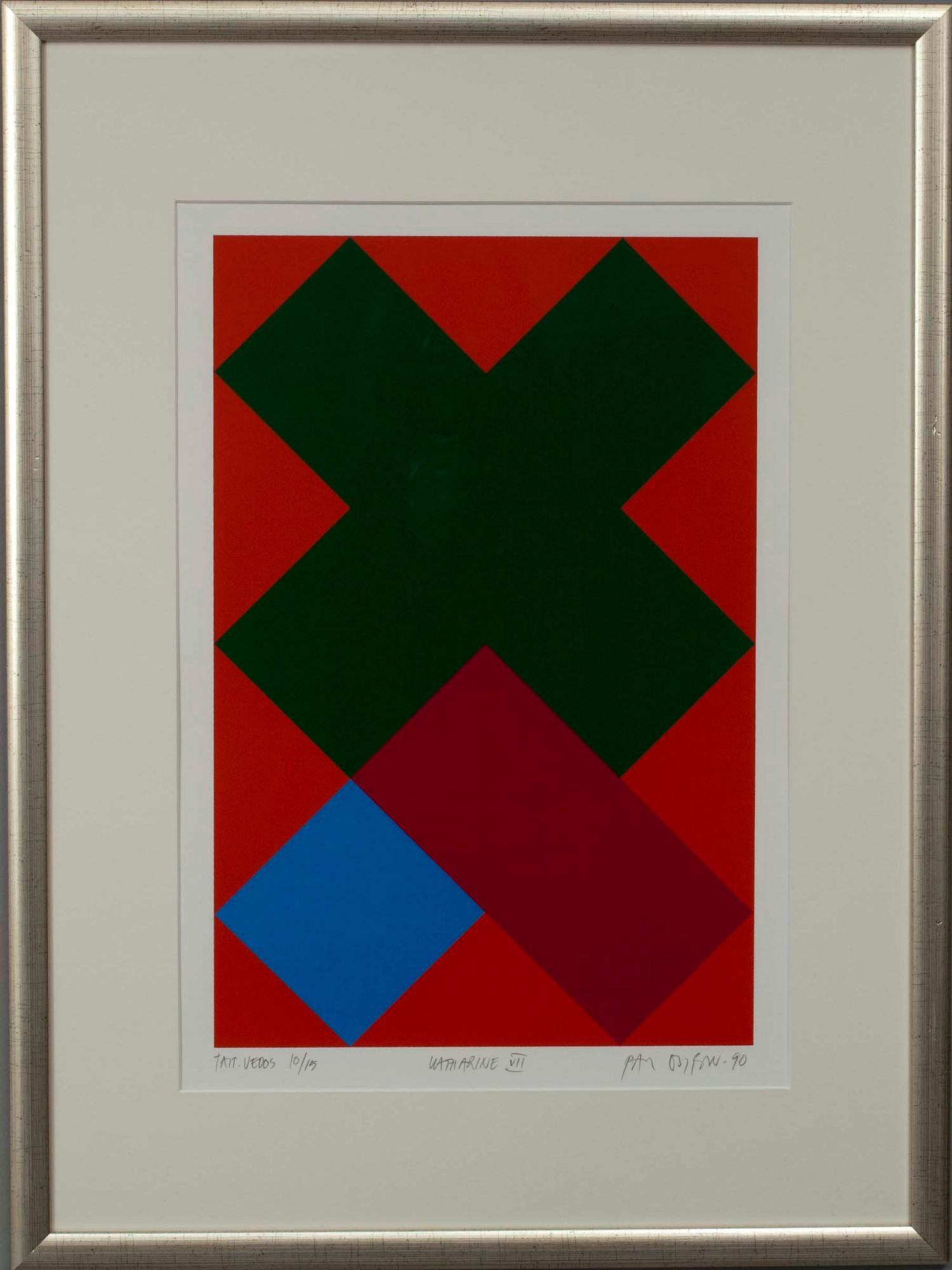 PAUL OSIPOW, Serigrafi, "Katharine VII", sign. och dat. -90, numr. konstnärens avdrag 10/15.