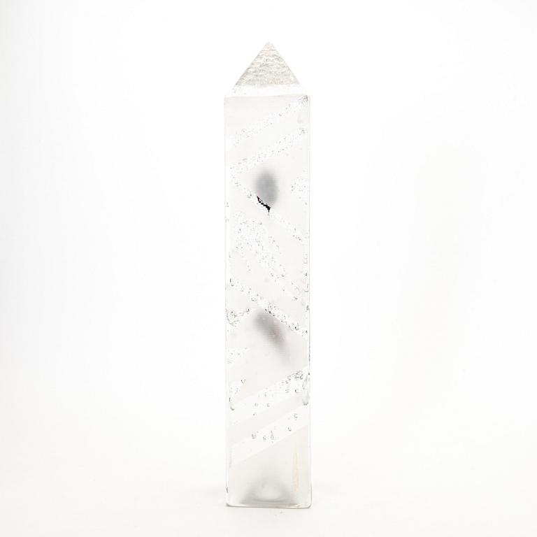 Bertil Vallien, a signed Kosta Boda glass sculpture.