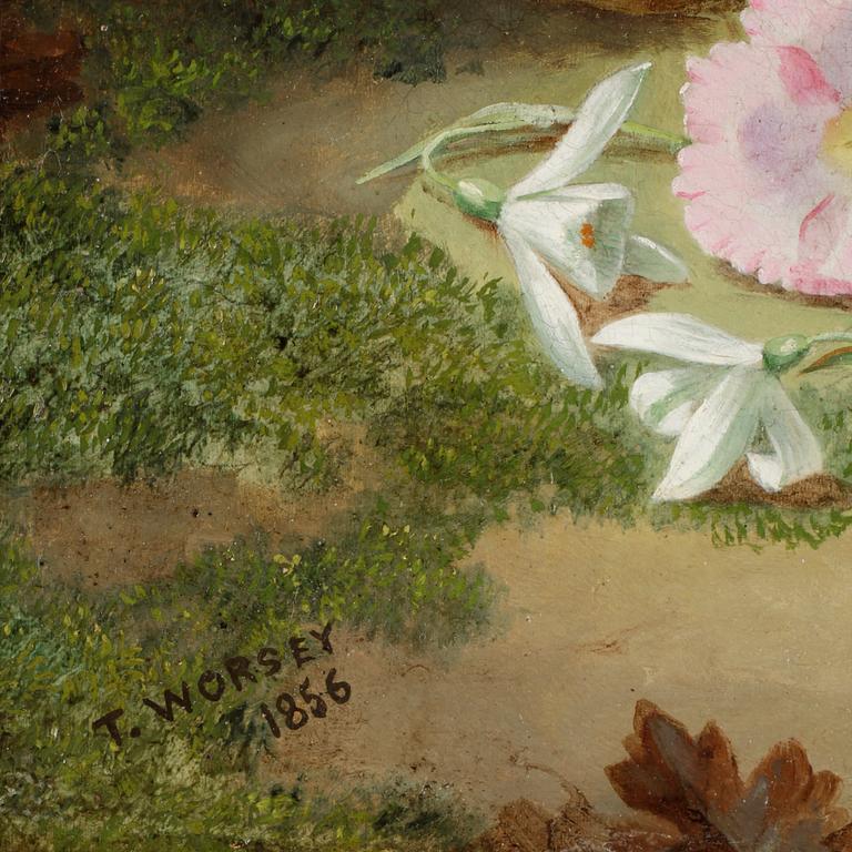 THOMAS WORSEY, olja på duk, sign och dat 1856.