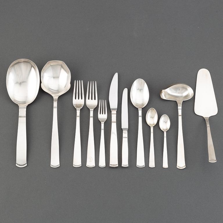 Jacob Ängman, a 'Rosenholm' silver cutlery service, GAB, (114 pieces).