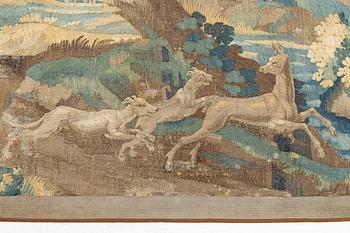 A later 17th century flemish "Verdure" tapestry, c 284 x 367 cm.