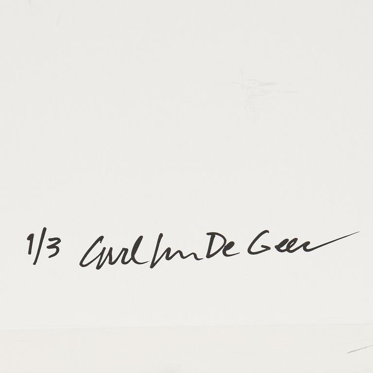 Carl Johan De Geer, fotografi, signerat 1/3 a tergo.