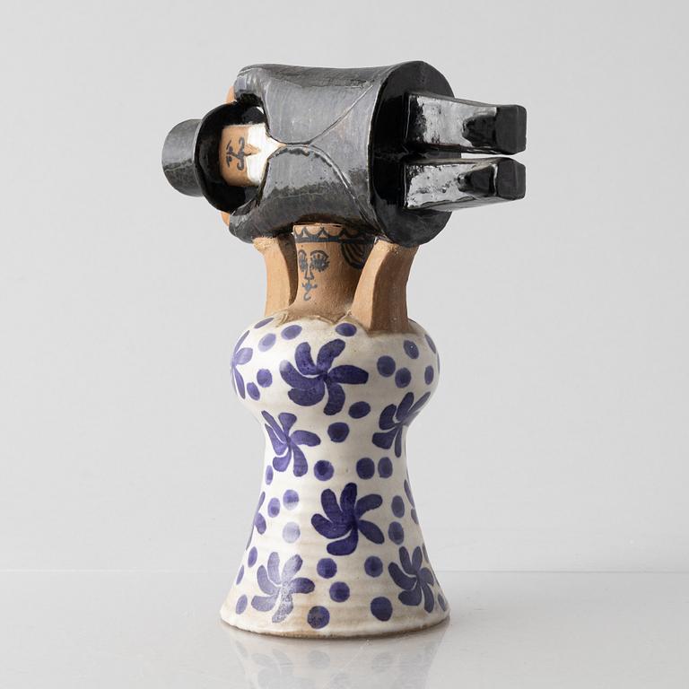 Lisa Larson, figurin, stengods, "Samhällsdebatten", Gustavsberg.