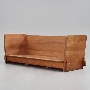 Axel Einar Hjorth, a stained pine "Lovö" sofa, Nordiska Kompaniet, Sweden 1930's.