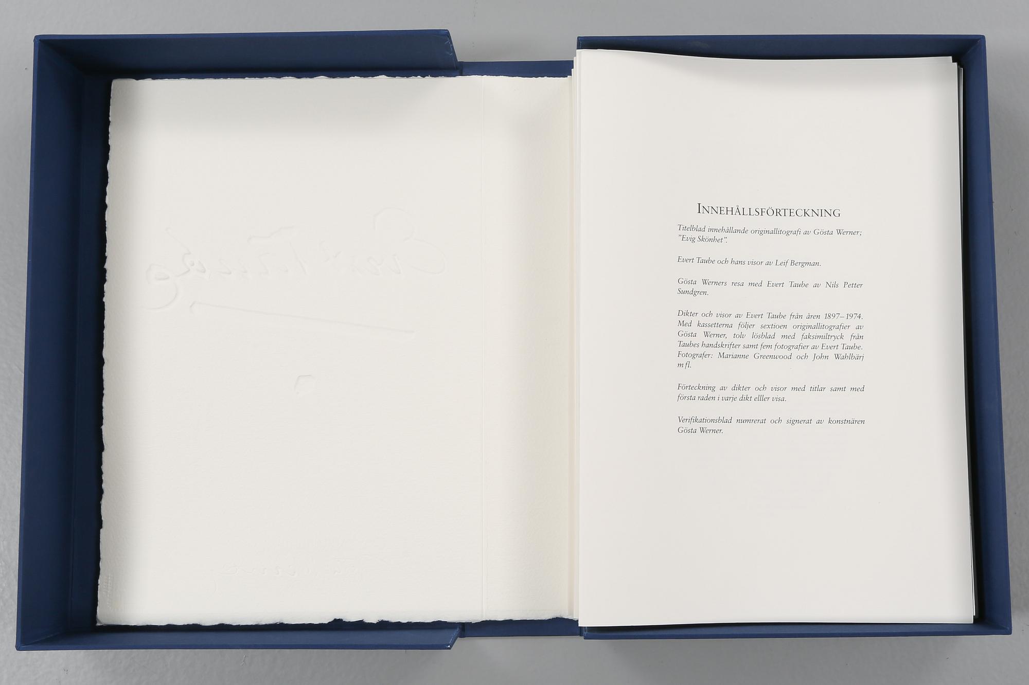 GÖSTA WERNER, portfölj med 11 litografier, signerad och numrerad 12/225, Galerie Aix, Stockholm.