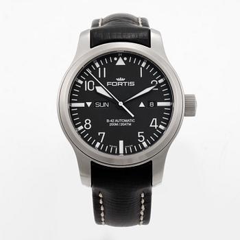 FORTIS, B-42, Flieger Day/Date (200M/20ATM), wristwatch, 42 mm,