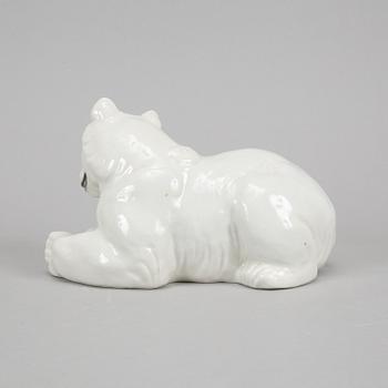 Royal Copenhagen, three porcelain polar bears, 238, 321 and 417, Denmark.