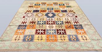 A Moroccan design carpet, c. 299 x 198 cm.