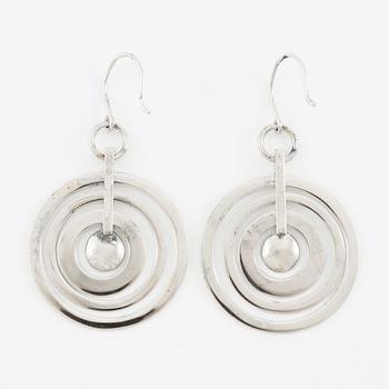 Tapio Wirkkala, a pair of earrings "Silvermoon", sterling silver, for Kultakeskus.