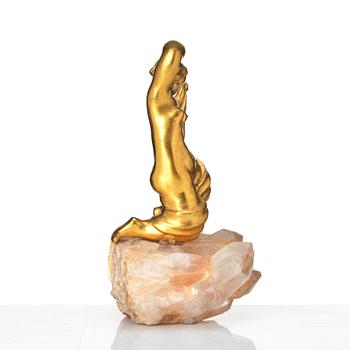 Thorwald Alef, skulptur, Firma Svenskt Tenn, förgyllt tenn, 1900-talets mitt.