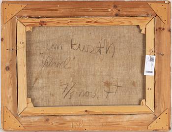 IAN RUSTH, oil on canvas, signed. Dated -77 verso.