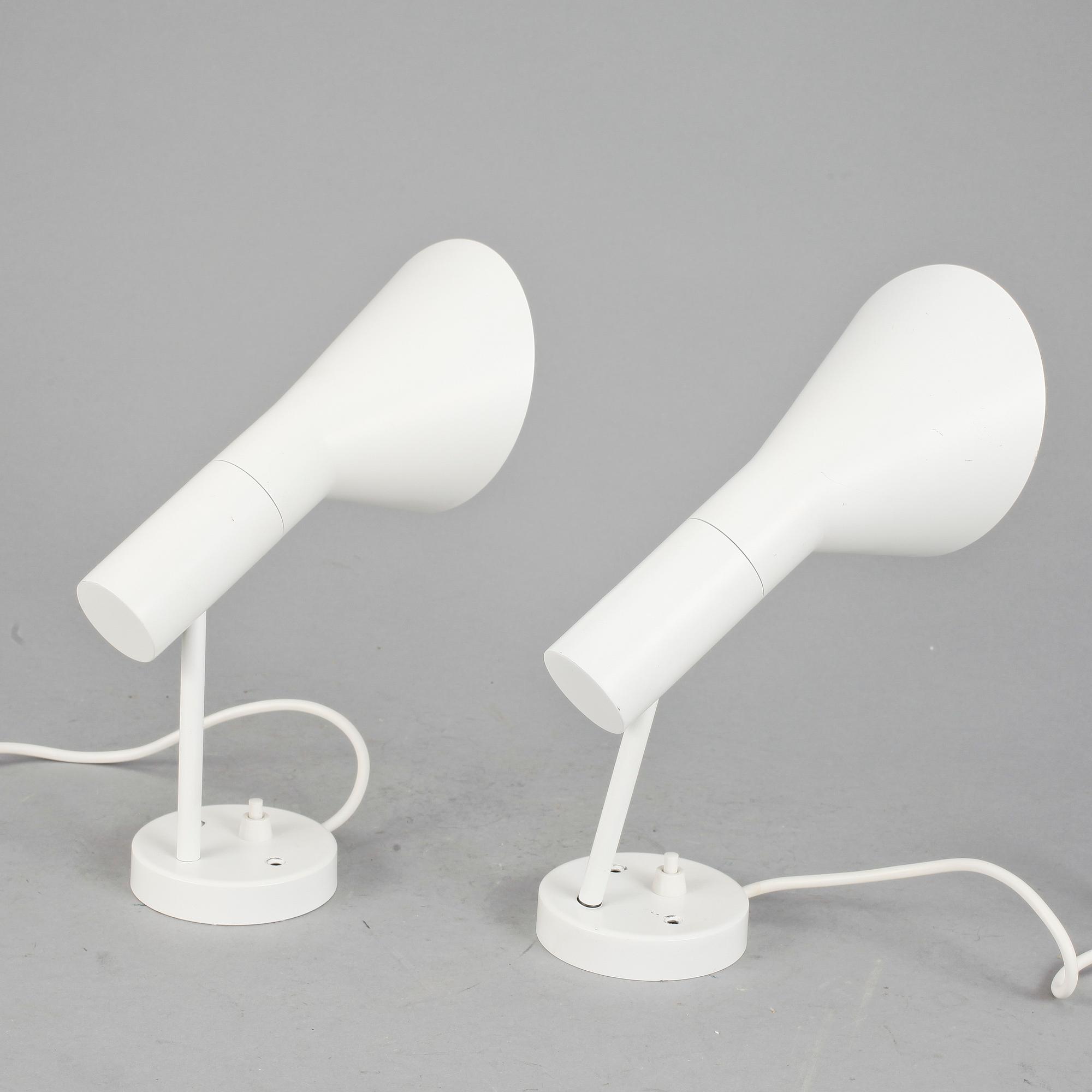 VÄGGLAMPOR, ett par. AJ. Arne Jacobsen, Louis Poulsen, Danmark.