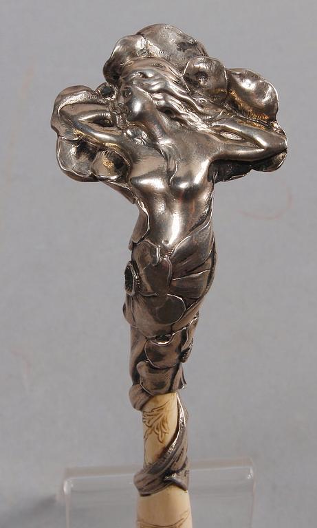 BREVKNIV, silver och ben, CG Hallberg Stockholm 1899.
